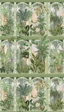 jungletapet grønbrun - non-woven tapet botanisk Livingwalls - mat og glat