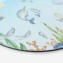 Vægcirkel Oliver Robins - Underwater Friends – print på aluminium (Alu-Dibond)
