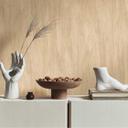 Ikke-vævet tapet i beige trælook - naturligt vægdesign, moderne & hyggeligt