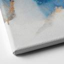 Lienzo abstracto de mármol con efecto azul y dorado