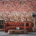 tapet stenvæg rødbrun - non-woven tapet Industrial Livingwalls - mat og glat