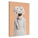 Lienzo Señora de blanco con flores - Treechild