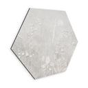 Wanddecoratie in wit met zeshoekig design - Ms Tiff - Alu-Dibond