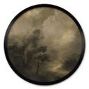 Póster Árboles en la bruma crepuscular - Hobday - Redondo