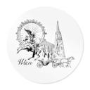 Póster Viena - Blanco y negro - Redondo - Love your City