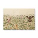 Cuadro de madera de animales de granja en el prado de flores - Kikki Belle