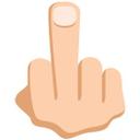 Muursticker Emoji The Finger