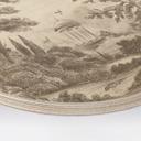 Houten Wanddecoratie met tuinlandschap in beige - Ms Tiff - Rond