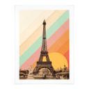 Póster Bodart - Torre Eiffel retro con arco iris