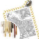 Póster mapa ciudad Amsterdam