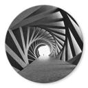 Tableau sur verre Bunjamin - Rotation - Rond