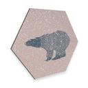 Hexagon - Alu-Dibond Ijsbeer blauw
