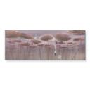 Wanddecoratie lotusbloemen met zwaan in het water in oudroze - Ms Tiff - Alu-Dibond Panorama