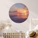 Vinilo decorativo - Atardecer en el mar - Redondo