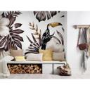 non-woven tapet Toucan fugle jungle foto tapet Designwalls i grå og hvid 