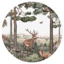 Vinilo decorativo Kikki Belle - Animales autóctonos en el bosque - Redondo