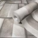 Non-woven tapet med træmotiver geometrisk hvid, brun 3D-look