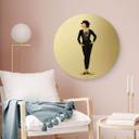 Tableau en alu-Dibond rond effet doré Tohmé - Coco