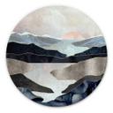 Tableau sur alu-Dibond rond SpaceFrog Designs - Lac de montagne
