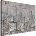 Canvasbillede, 3D palmer blade beton tekstur