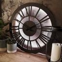 Décoration lumineuse LED en MDF - Horloge classique