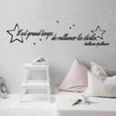 Sticker mural - Il est grand temps... incl étoiles fluorescentes