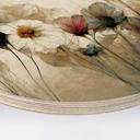 Cuadro de madera Ramo de flores secas redondo - Treechild