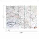 Marble design tapet i gråhvid - non-woven Designwalls 2 - 2,55 x 3,5 m