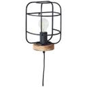 Wandleuchte Inga, braun, 29 x 19 cm, Holz Wandlampe