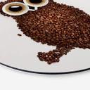 Tableau sur alu-Dibond rond Hibou café
