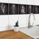 Azulejos Adhesivos Cocina Rústica - lote de 12
