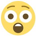 Muursticker Emoji Astonished Face