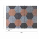 Grafikmotiv tapet Hexago2 i gråbeige - non-woven tapet Designwalls 2 - 2,55 x 3,5 m