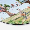 Tableau sur alu-Dibond rond Oliver Robins - Fête dans la cabane dans les arbres