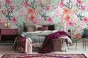tapet blomstermotiver turkis - non-woven tapet blomster planter Livingwalls - mat og glat