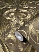 non-woven tapet med skinnende vinger guld ornamental af Harald Glööckler