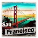 Cuadro de madera San Francisco - Comic - 40x41,5 cm