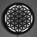LED Wanddecoratie van MDF - Flower of Life