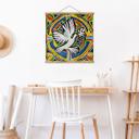 Póster de tela Paloma de la paz de colores - Inspirado en Matisse - Zamart - Cuadrado