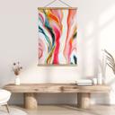 Póster de tela jaspeada de colores abstractos - Gokhale