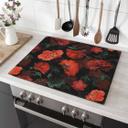 Dækplade til komfur UN Designs - Røde blomster