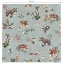 Mønster tapet fawn and forest friends - blå - Kikki Belle