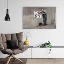 Tableau sur verre  Banksy - I love New York