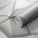 Non-woven tapet med geometriske former og metallisk effekt i grøn