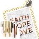 Póster con aspecto de cobre - Faith Hope Love