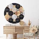 Muursticker Rond Fredriksson - Gold & Black