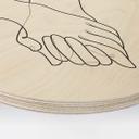 Billede af træ 1X Studio - Line Art Hand in Hand - Round