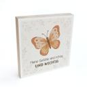 Holzbild zum Hinstellen - Schmetterling mit Mutmachspruch 'Meine Gefühle sind richtig und wichtig'