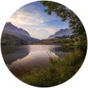 Fototapet - Rundt Cuadrado - Paradise Pond - vliesetapet/selvklæbende non-woven tapet