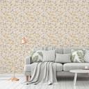 Papel pintado Floral con mariposas blanco amarillo - papel pintado no tejido flores y animales